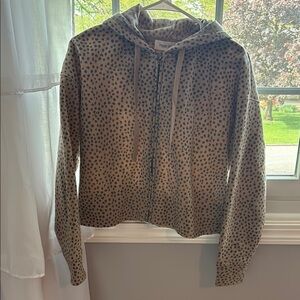 Pink Rose Brown Tan Boxy Hoodie Sweatshirt